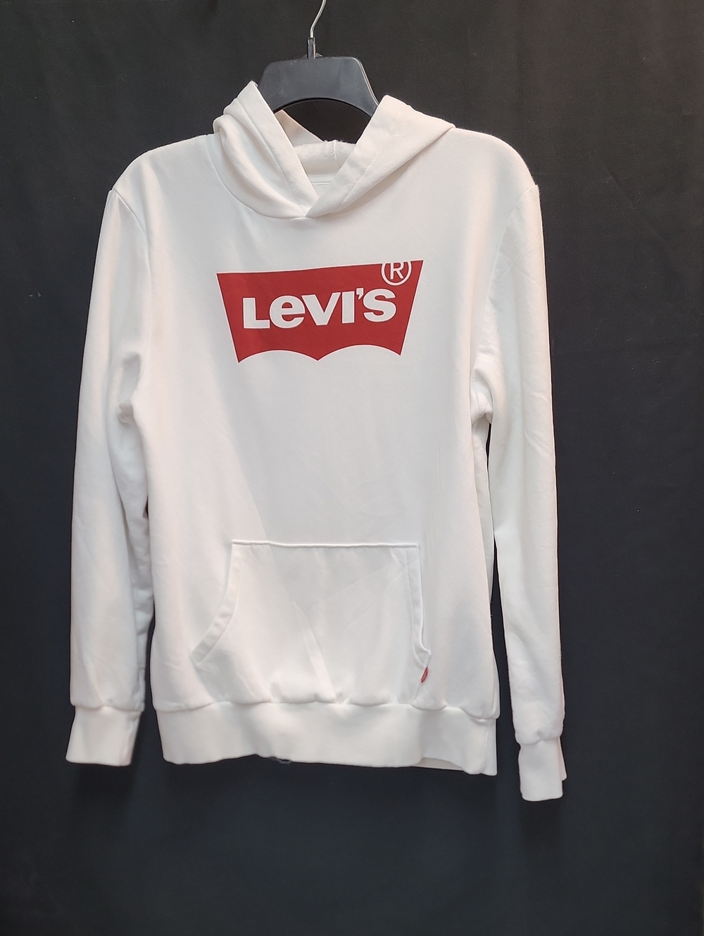 Levi's White Hoodie with Red Logo - Men's Pullover